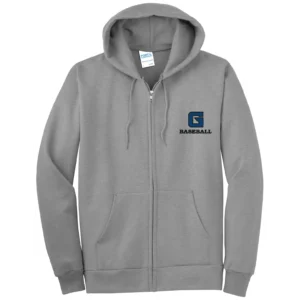Garner Baseball Left Chest Embroidery Tall Full Zip Hoodie
