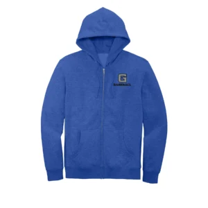 Garner Baseball Left Chest Embroidery Adult Full Zip Hoodie