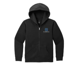 Garner Baseball Left Chest Embroidery Youth Full Zip Hoodie
